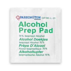 Toallitas o pads con alcohol (caja 200 sobres)
