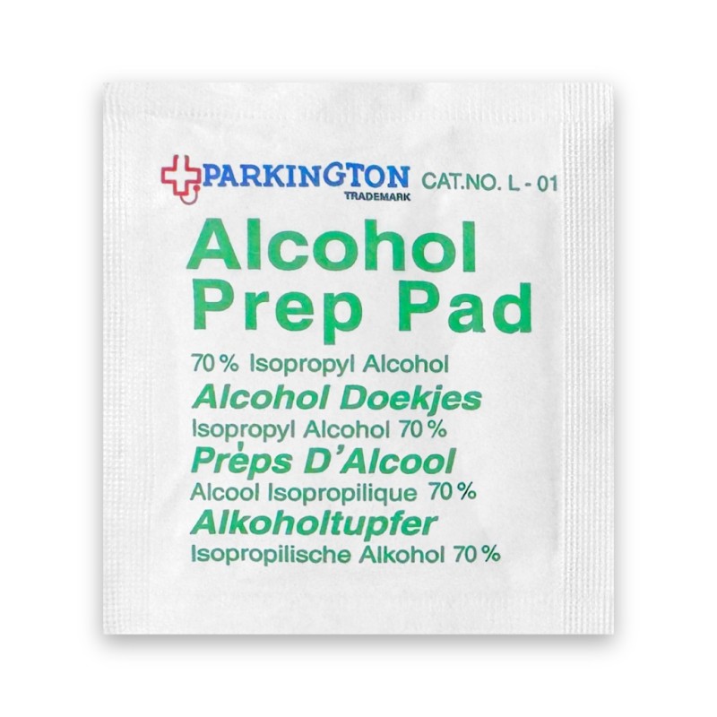 Toallitas o pads con alcohol (caja 200 sobres)