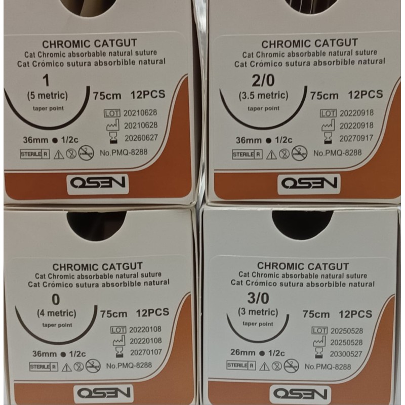 Sutura Catgut Crómico x caja
