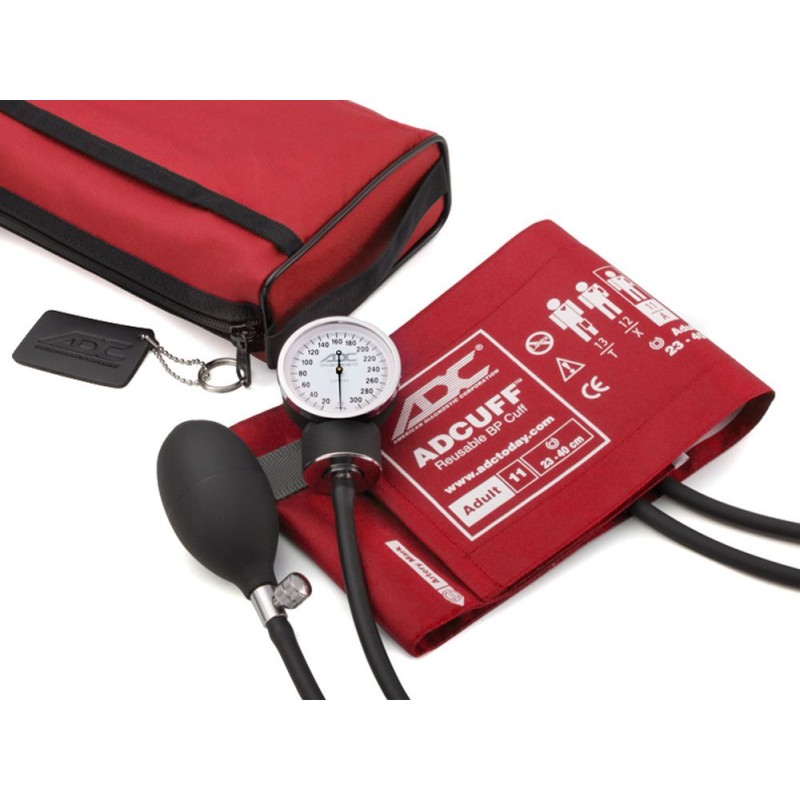 Kit Estetoscopio + Esfigmomanómetro ADC Deluxe Rojo