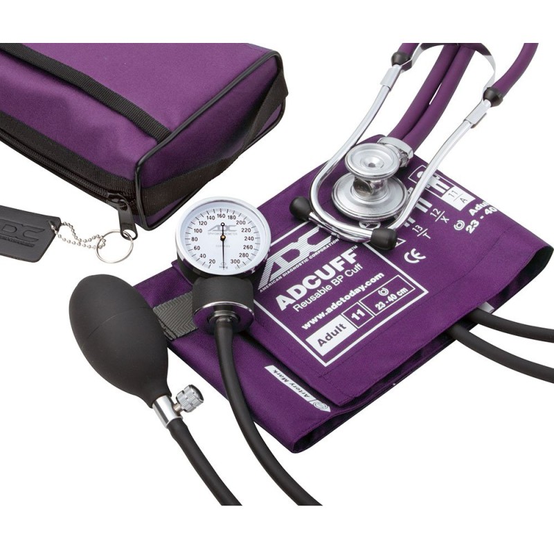 Kit Estetoscopio + Esfigmomanómetro ADC Deluxe Morado 