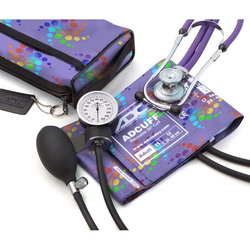 Kit Estetoscopio + Esfigmomanómetro Peters Blue Swirly