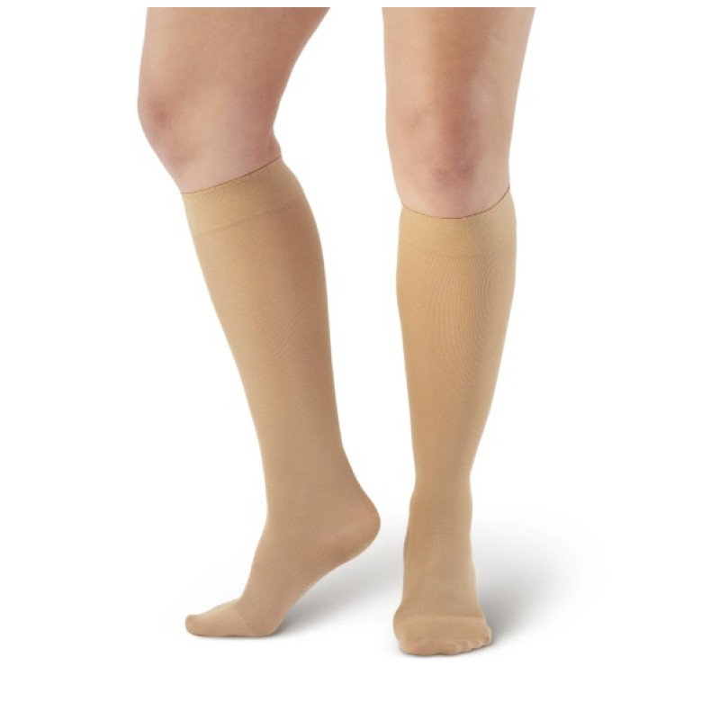 Media de compresión a la rodilla con punta 20-30 mmHg