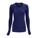 Camiseta interior de manga larga con cuello redondo para dama Gris