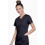 Filipina Core Strech V-Neck Top para Dama Gris