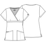 Filipina Médica Mock Wrap Dama.