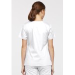 Filipina Médica Mock Wrap Dama Blanco
