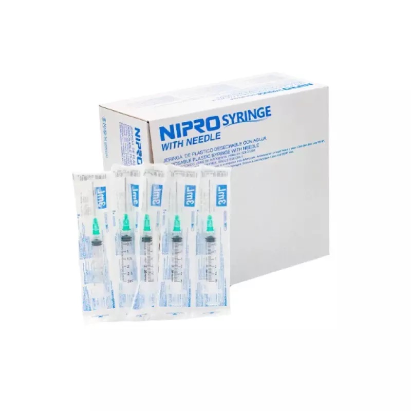 Jeringa descartable 3 cc 21g x 1.1/2