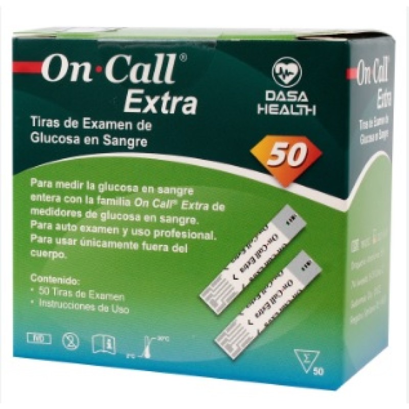 Tiras De Glucómetro On Call Extra