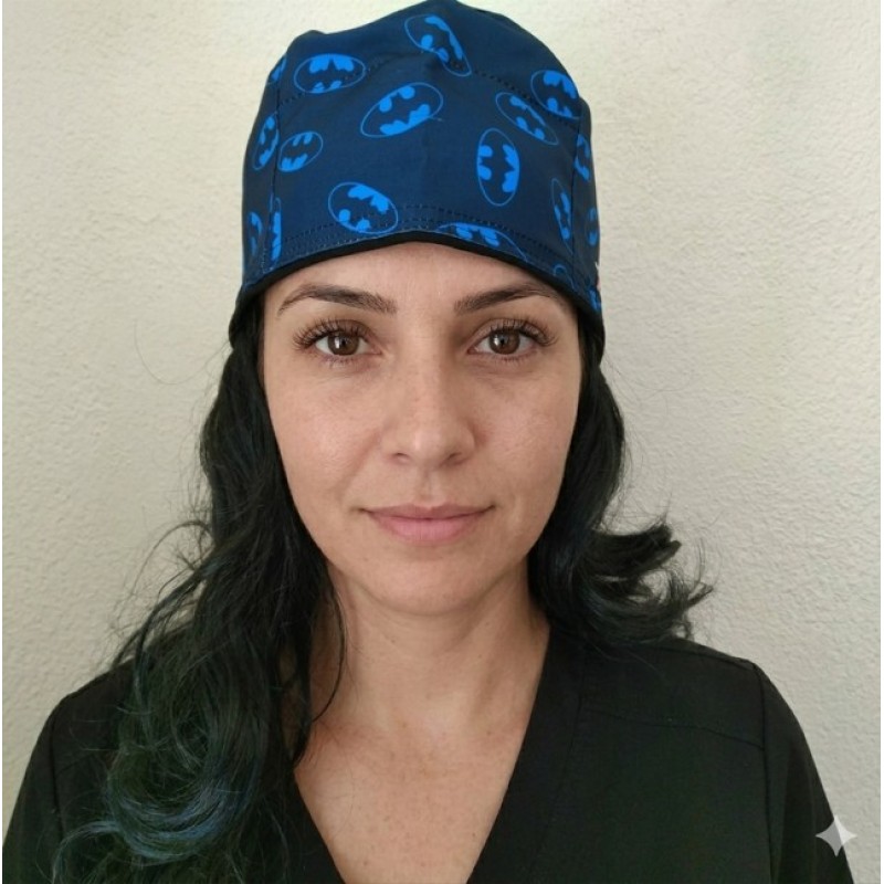 Gorro de tela batman azul