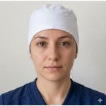 Gorro de tela blanco