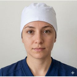Gorro de tela blanco