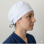 Gorro de tela blanco