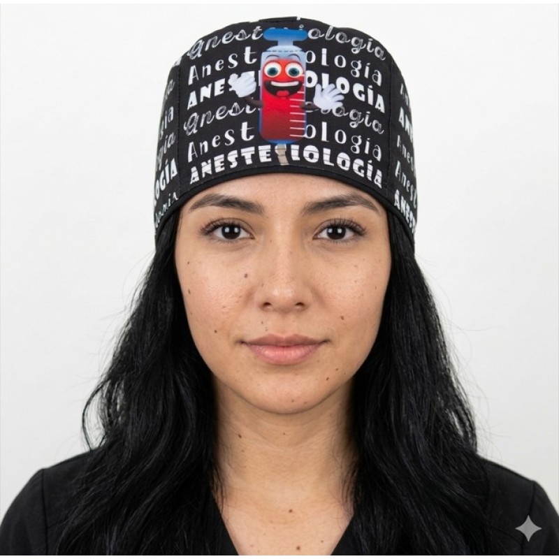 Gorro de tela anestesióloga