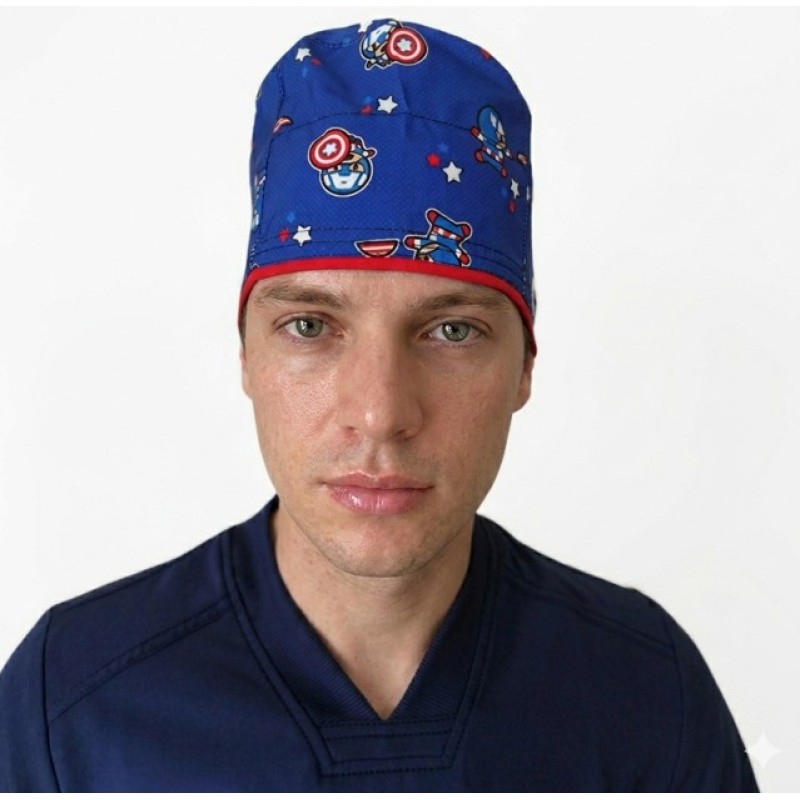 Gorro de tela capitán américa mini