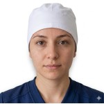 Gorro de tela blanco