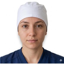 Gorro de tela blanco