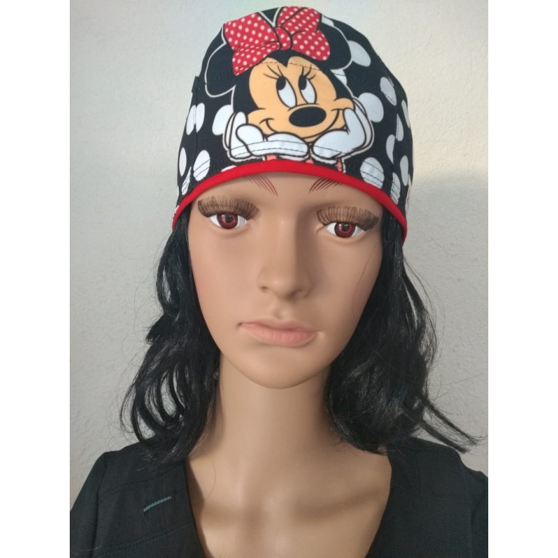 Gorro de Tela Mayan Scrubs Minnie Fondo negro