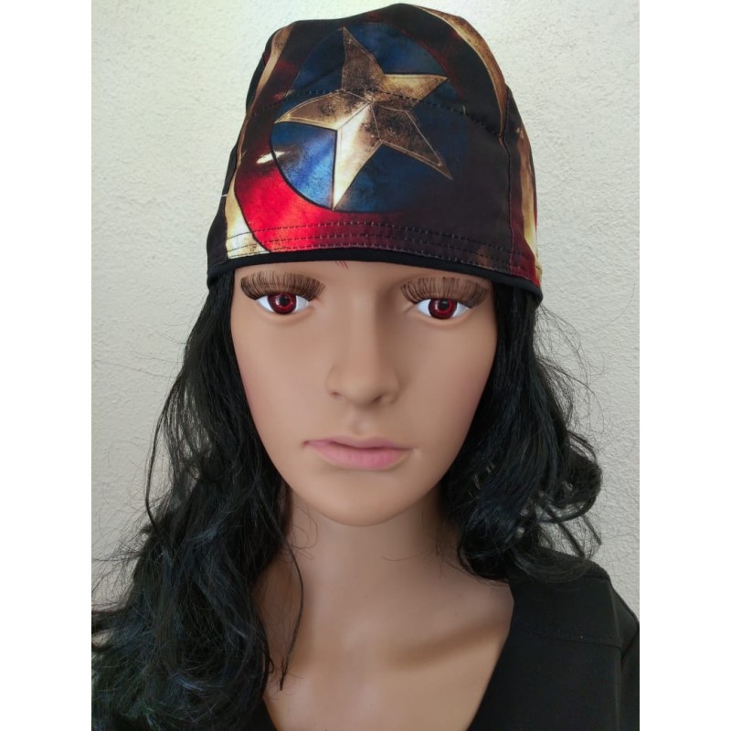 Gorro de Tela Mayan Scrubs Capitan America Negro