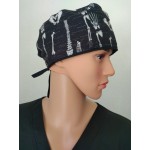 Gorro de Tela Mayan Scrubs Trauma B/N