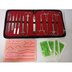 Combo para practica de sutura con Kit de 13 piezas 