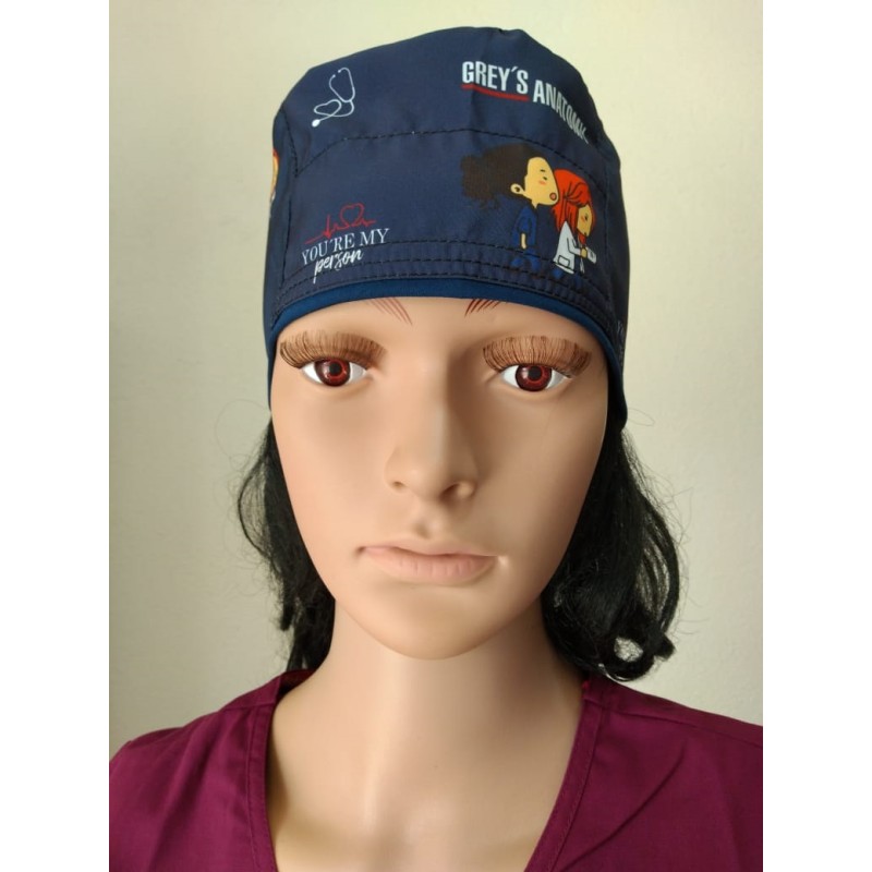Gorro de Tela Mayan Scrubs Grey´s Anatomy F. Azul