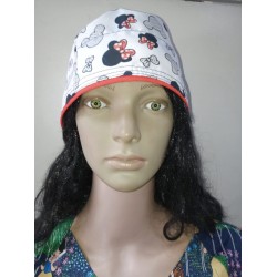 Gorro de Tela Mayan Scrubs Minnie Fondo Blanco