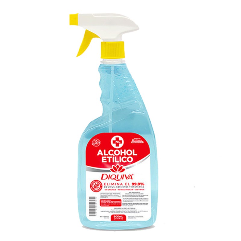 Alcohol Etílico de 800ml con atomizador