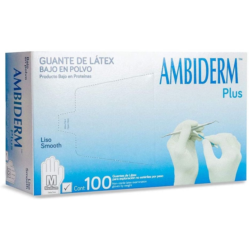 Guante Ambiderm de Látex Plus blanco