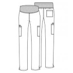 Pantalón recto de Maternidad Vino